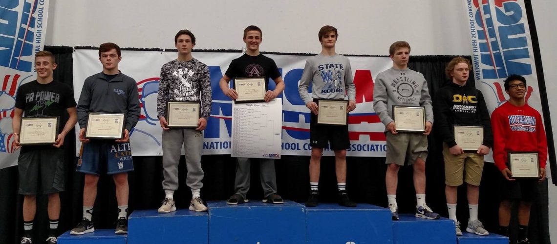 Michael O'Malley won by pin in 1:30 in the national finals.